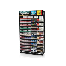 Expositor de estantes de cigarros grande de metal promocional simples para loja de varejo independente de tabaco
